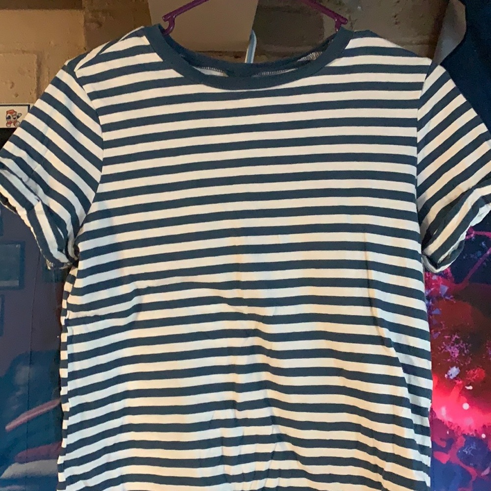 Stripped short sleeve tee